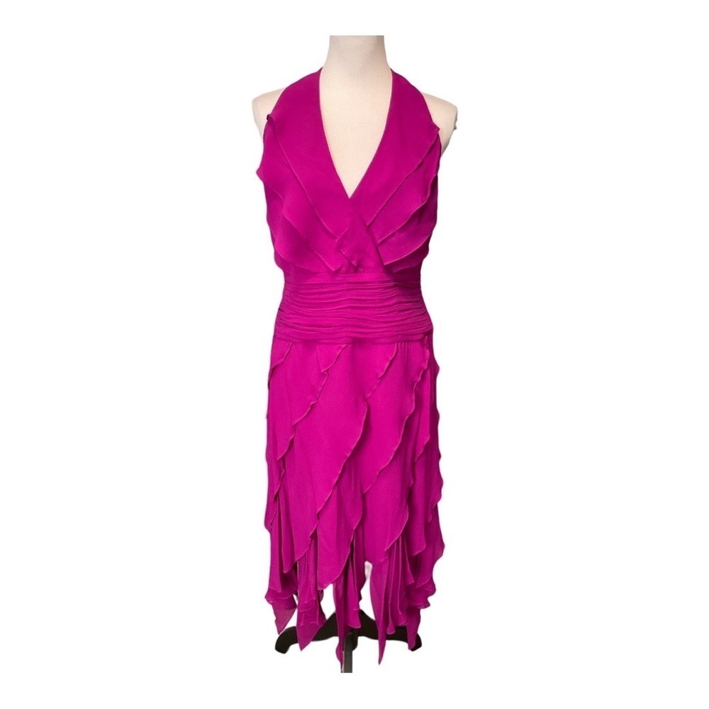 VTG Tadashi Shoji Silk Scarf Dress size 14